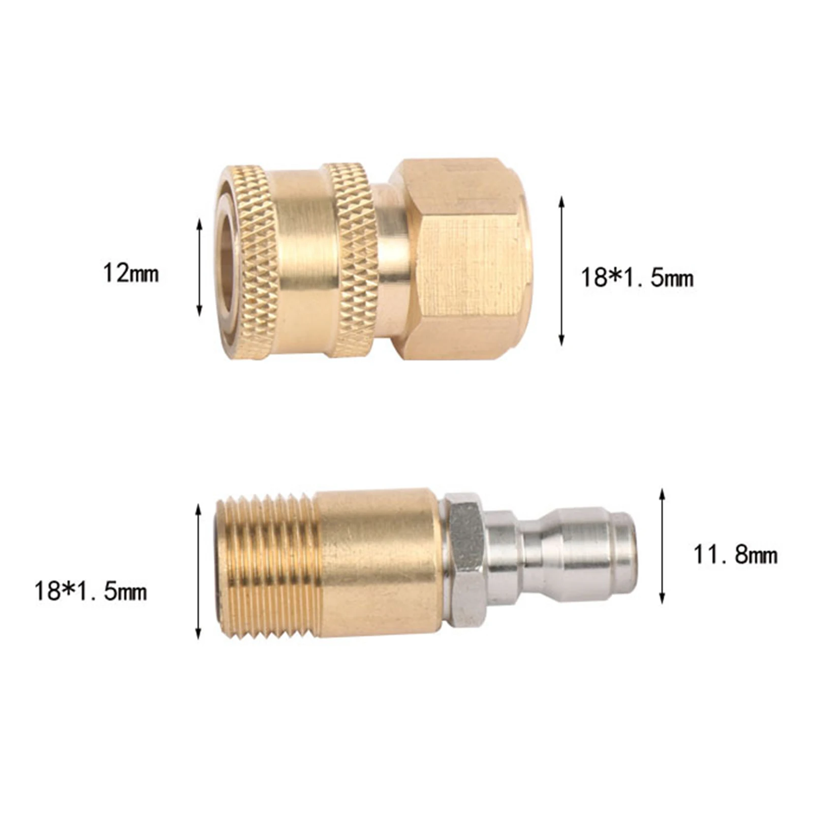 M18 Pressure Washer Adapter Set Quick Disconnect Kit Quick Connect Quick Release Water Hose Fitting 1/4\