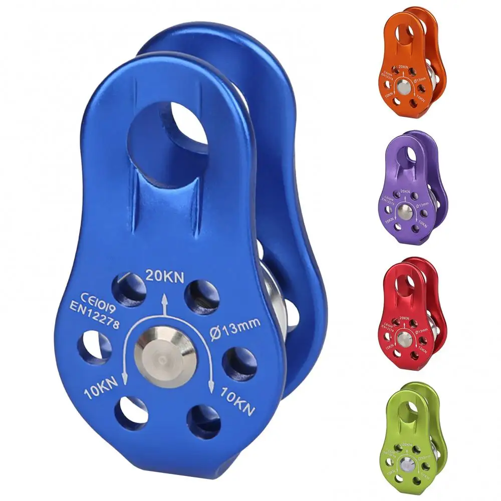 Outdoor Rock Climbing Fixed Side Plate Single Sheave Pulley Hauling Gear Tool Outdoor Sports Accessories