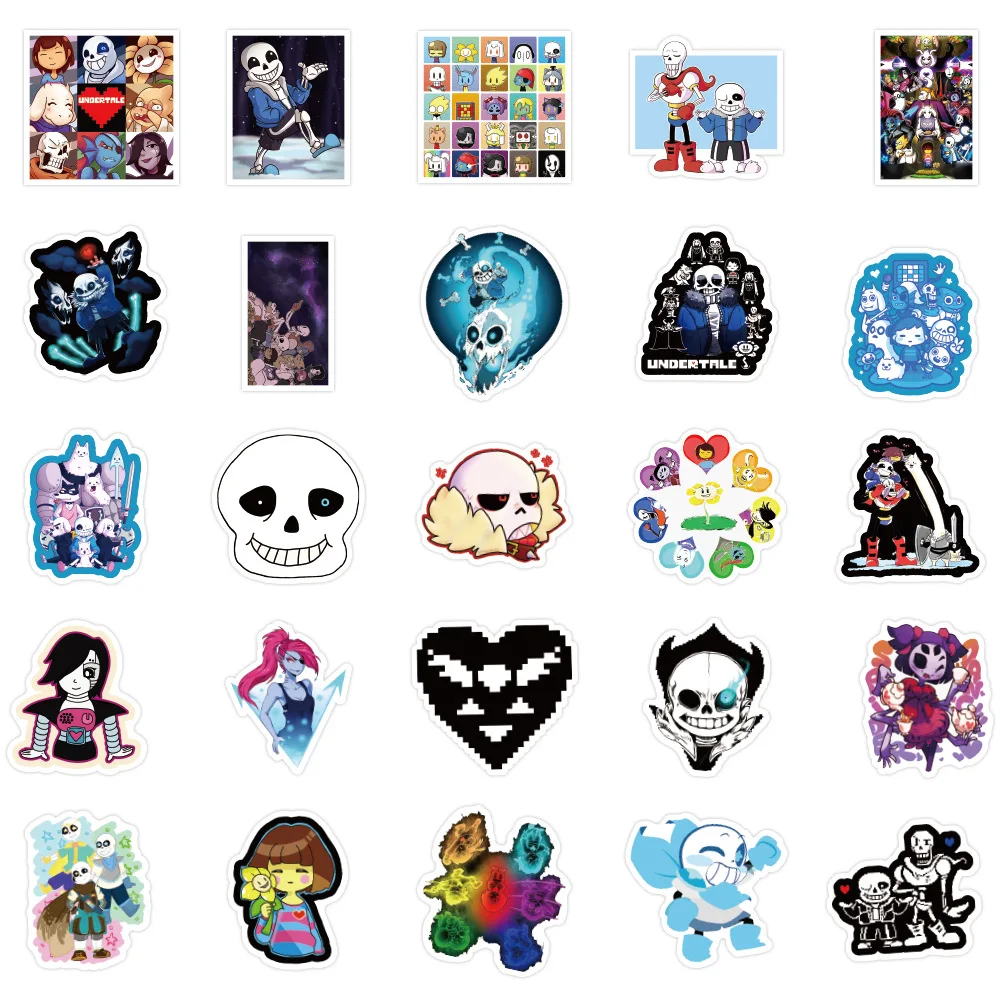 10/30/50pcs Undertale Hot Games Lable Stickers for Cars Motorcycles personalityToys Decal Skateboards Computer Sticker Wholesale