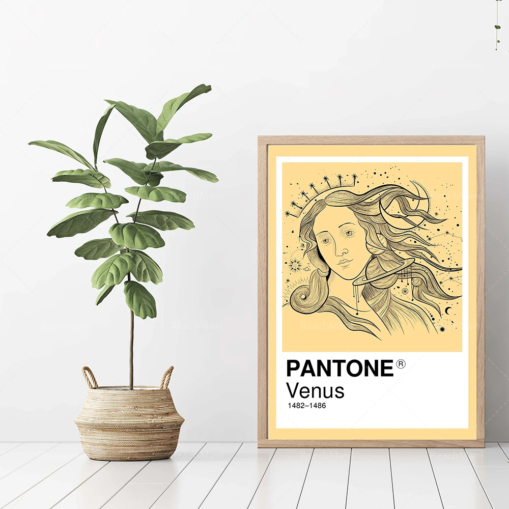 Pantone Venus Poster Print, Zodiac Wall Art, Mistic Venus Painting Fashion Wall Art Decoration Gift