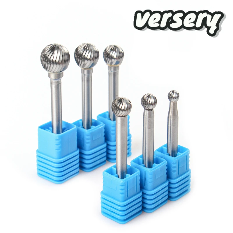 Versery D Type Head Tungsten Carbide Alloy Rotary File Tool Point Burr Die Grinder Abrasive Tool Drill Milling Carving Bit