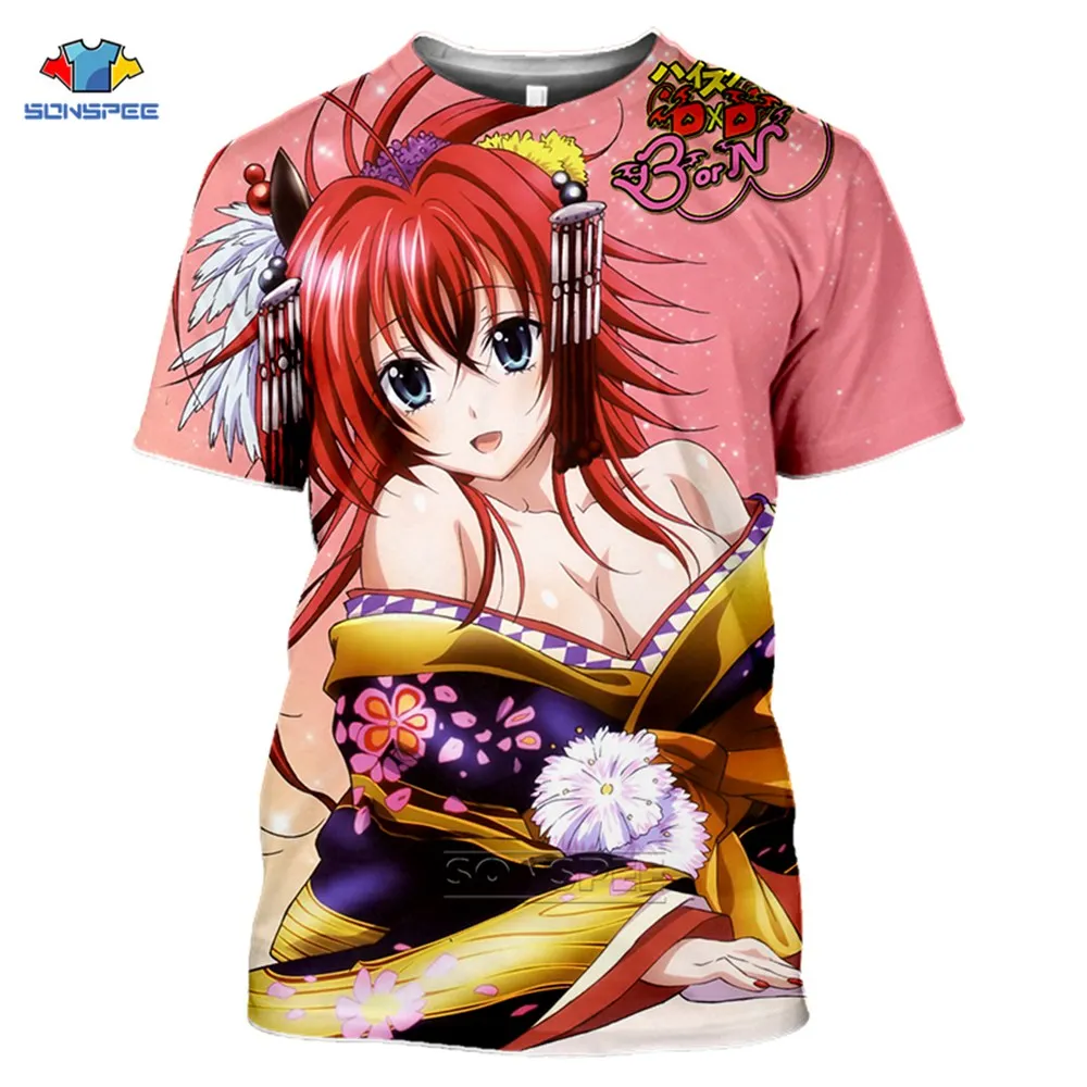 SONSPEE Brand 3d Print Anime High School DxD HERO T-shirt Men Women Cosplay Kawaii Harajuku Tops Funny Shirts T Shirt Homme a1