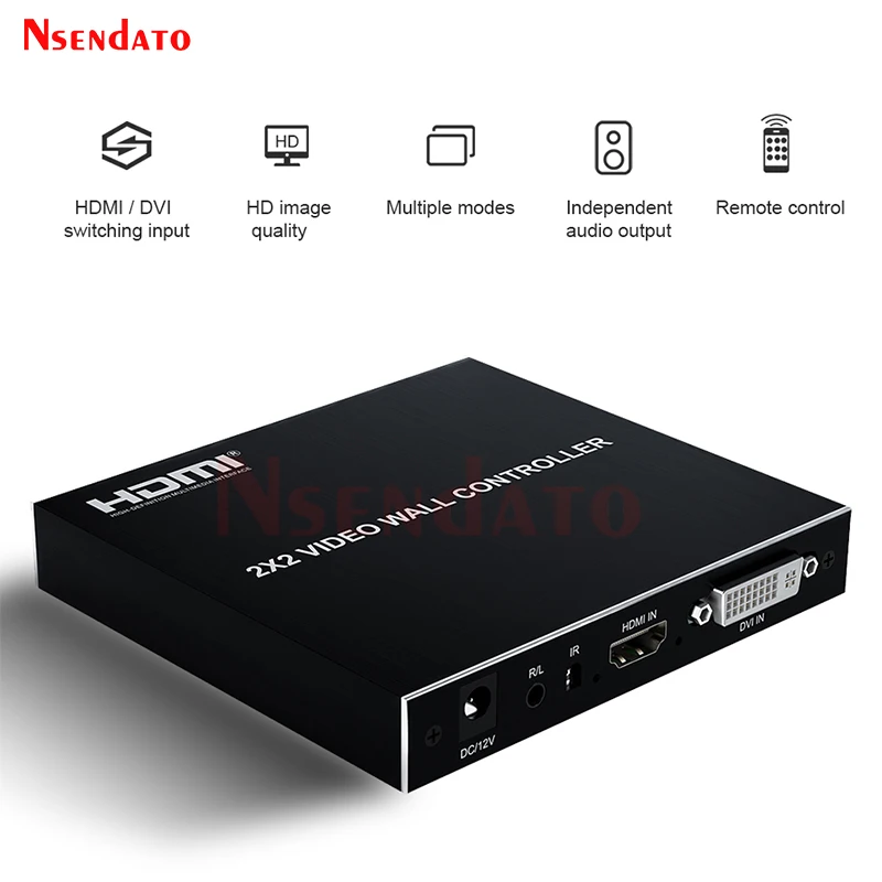 HDMI TV 비디오 월 컨트롤러 프로세서, 2x2 1080P 60Hz 1X2 1X4 1X3 2X1 3x1 4X1 벽 비디오 컨트롤러 스티칭 프로세서 스플라이서