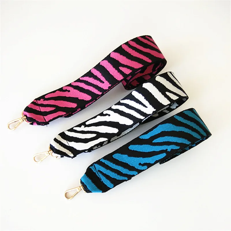 

JYSHINE 5CM Wide Zebra Pattern Shoulder Strap Bag Replacement Strap One Shoulder Messenger Non-adjustable Women Tote Bag Strap