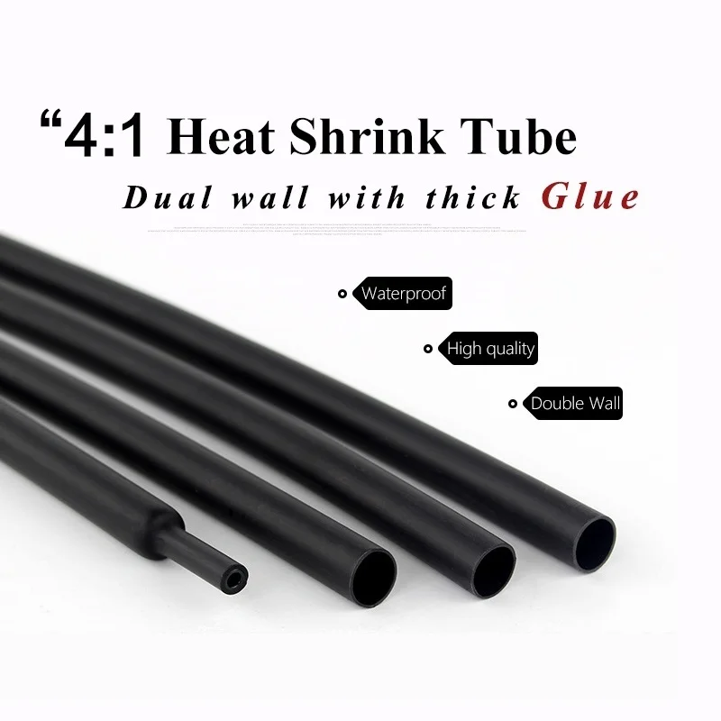 4:1 Heat Shrink Tube with Glue Adhesive Lined Dual Wall Tubing Sleeve Wrap Wire Cable kit 4mm 6mm 8mm 12mm 16mm 20mm 24mm 32mm