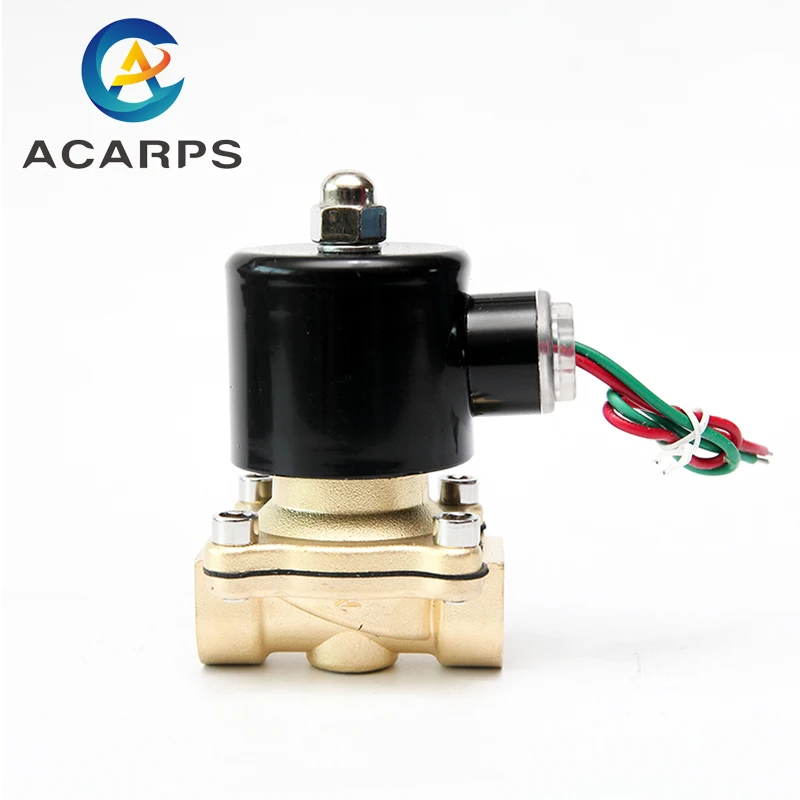 

1/4" 3/8" 1/2" 3/4" 1" 1-1/4" 1-1/2" 2" Brass Solenoid Valve Electric Solenoid Valve 220V For Water Oil Gas