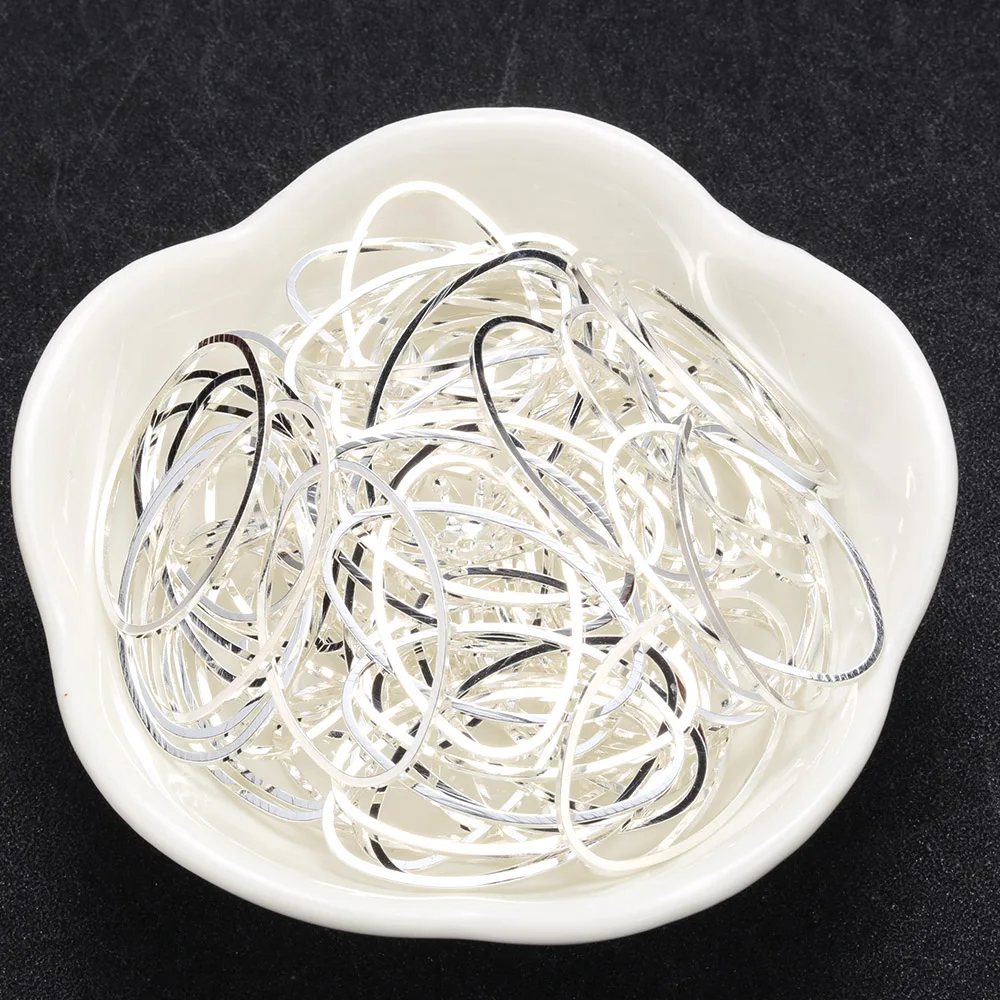 Copper elliptic hoop oval circle ring Geometry diy earring bracelet pendant connectors handmake jewelry making accessories