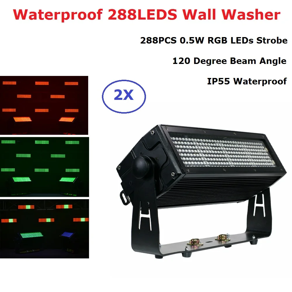 

288 LEDS Waterproof Strobe Light RGB 3IN1 Flash Light Stage Party Lighting Effect Outdoor Dj Wash Light For Club Lights Stage Dj