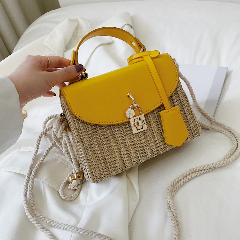 New Summer Straw Beach Weave Bag Women Crossbody Bags 2022 Fashion Handbag Ladies Messenger Bag Evening Clutches Female Purse