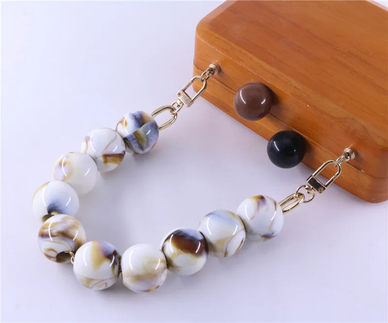 New Woman Bag Accessory big beads  Acrylic Resin Parts Luxury Handcrafted Wristband Women Replacement Bag Handle Circlet