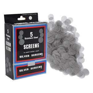 100 قطعة من الفولاذ المقاوم للصدأ شاشات الأنابيب الذهبية مرشحات المياه والتبغ الفضية 20 مم سماكة اكسسوارات التدخين متعددة الوظائف أعلى 8 مبيعات لتبغ الغليون - رقم 5