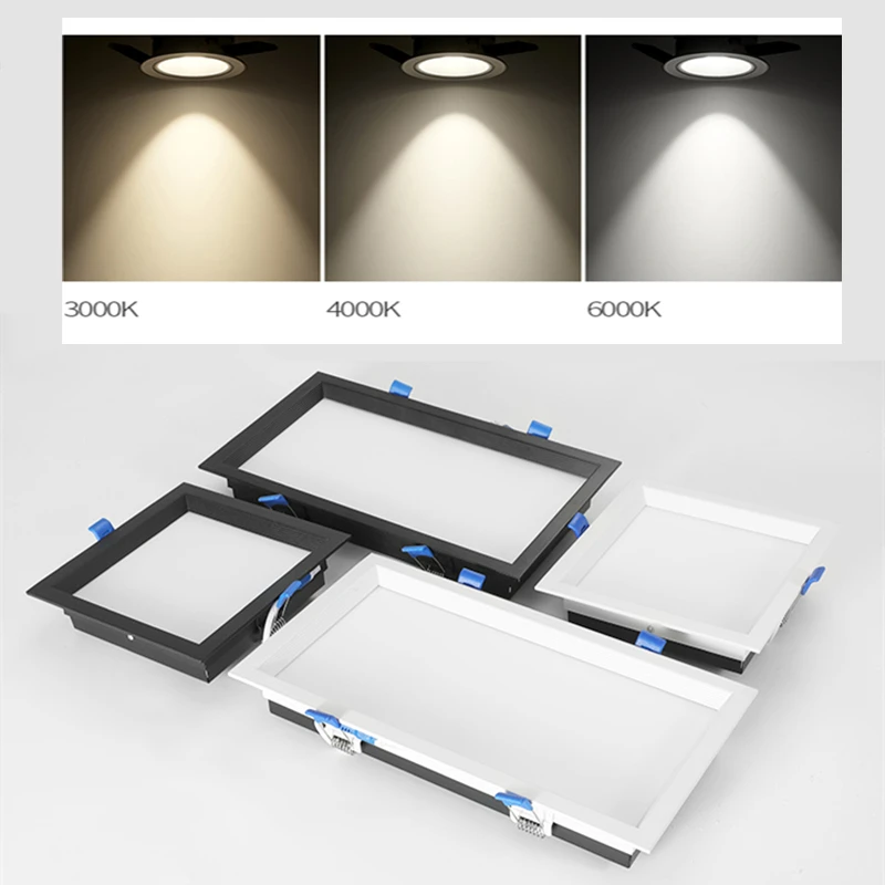 LED-panel licht dimmbar einbau-downlight 12W 24W 36W platz led-strahler led-deckenleuchte AC86V-265V hause büro licht