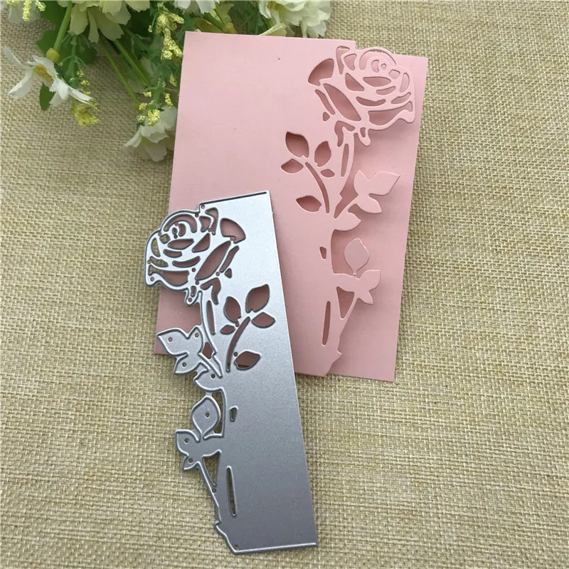 Rose Leaves border Metal Cutting Dies Stencils Scrapbooking Decorative Embossing Folder Carbon Steel Paper Card DIY Die Cuts