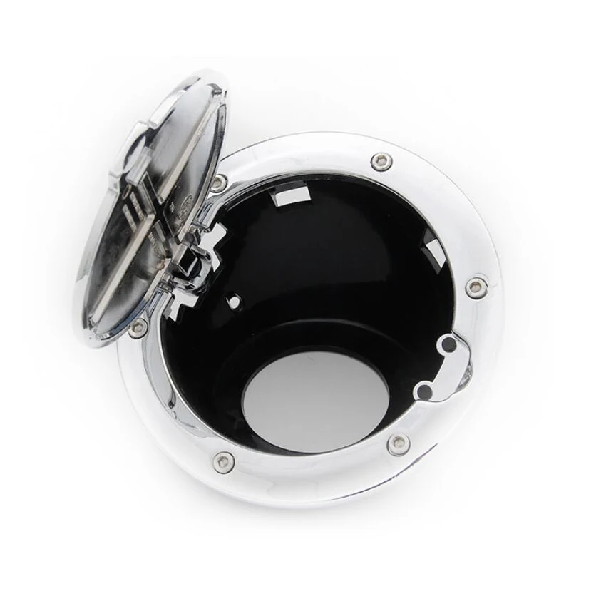 For Jeep Wrangler JK 2007-2017 Fuel Tank Cover Car Oil Tank Cap Cover Chrome Black Styling Accessories