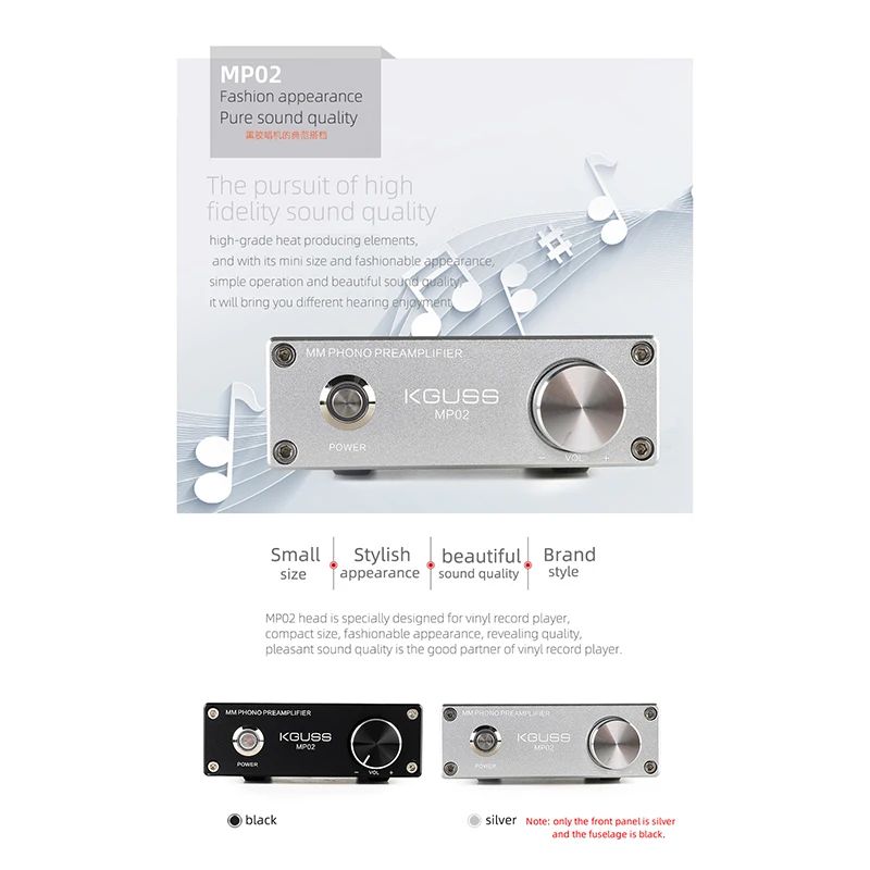 كجسوس MP02 فونو مكبر للصوت مشغل تسجيلات من الفينيل صغير مم فونو فونو بريمب