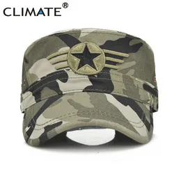 CLIMATE Army Military Camouflag Cap Hat Sport Solider Hat Caps Men Five-pointed star Camouflag Cap USA Army Camou Military Caps