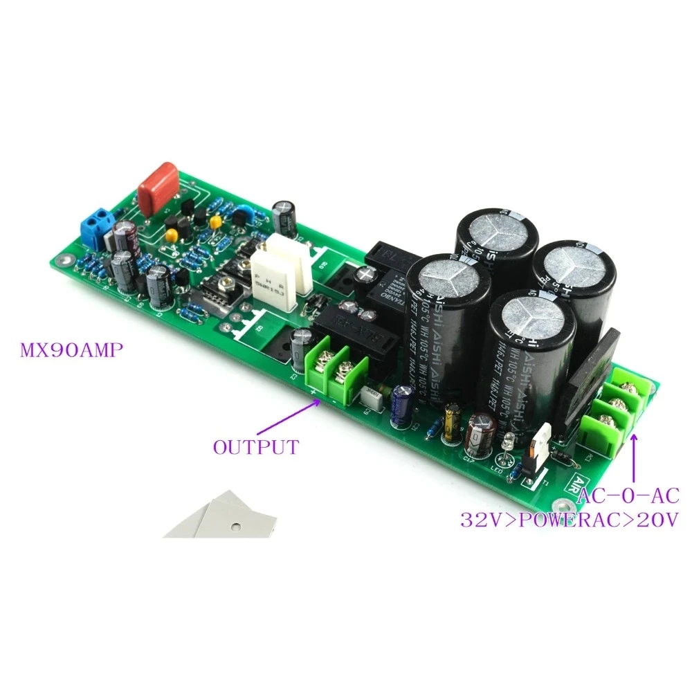 1pc MX90 Mono Power Amplifier Finished Board with Rectifier Power Protection Relay ONSEMI0302G 0281G by LJM