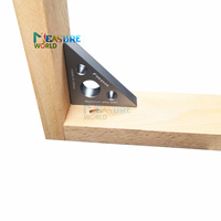 Aluminum Alloy Right Angle Ruler Mini Pocket Square DIY Woodworking Triangle Ruler Height Measuring Gauging Woodworking Tools