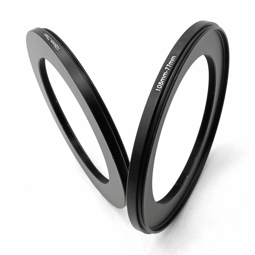 2-Stuks Step Down Ring Filter Adapter Ring Met Een Lens Schoonmaakdoekje, 105Mm-77Mm, 105Mm-82Mm, 105Mm-86Mm, 105Mm-95Mm