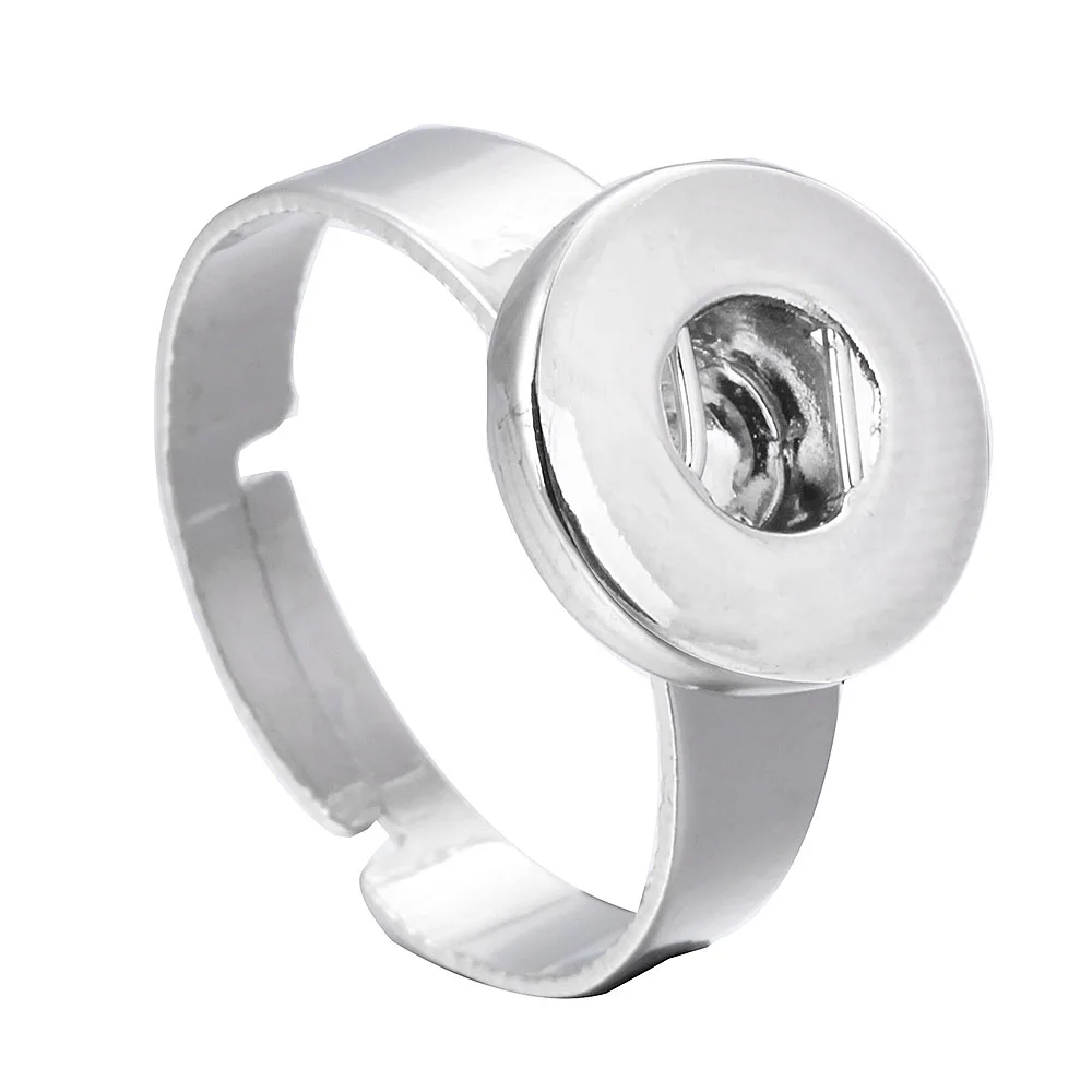 New Snaps Jewelry Simple Style Ring 12mm 18mm Snap Button Ring High Quality Snap Rings Buttons Jewelry for Women Men