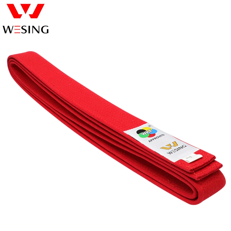 Wesing WKF Approved karate belt 100% cotton blue red black belt karate