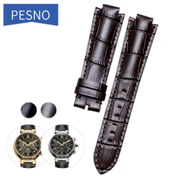 Pesno Suitable for LV Calf Skin Genuine Leather Watch Band Top Layer Leather Watch Strap Men Watch Accessories