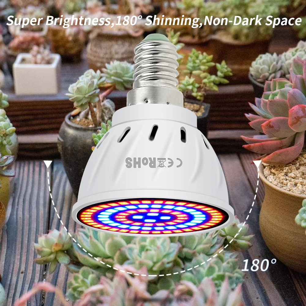 New Led B22 Hydroponic Growth Light E27 Led Grow Bulb MR16 Full Spectrum 220V UV Lamp Plant E14 Flower Seedling Fitolamp GU10