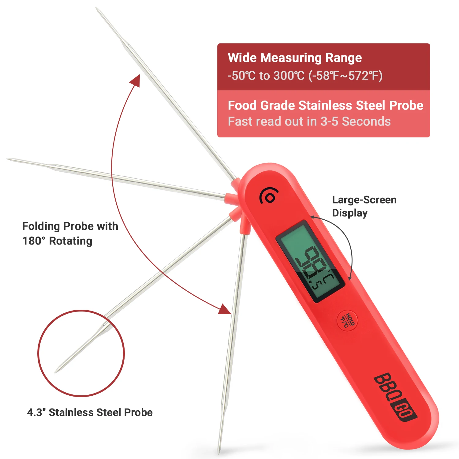 INKBIRD dedicato termometro per carne con custodia set di stelle da cucina sonda per alimenti da cucina digitale strumenti per la temperatura della