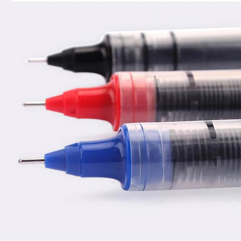 1pc blue red Black 0.5 don\'t fade for long European Standard Needle straight liquid Gel Pens Stationery Student Office School