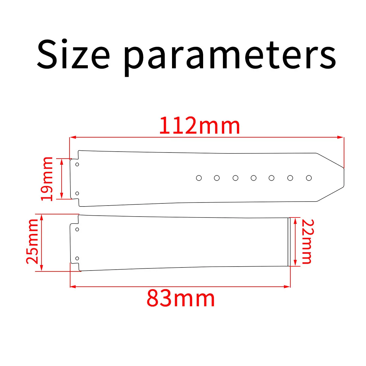 Rubber Watch Band Men's Accessories Suitable for HUBLOT Yubo Outdoor Sports Waterproof Wristband Women 19mmx25mm Watch band