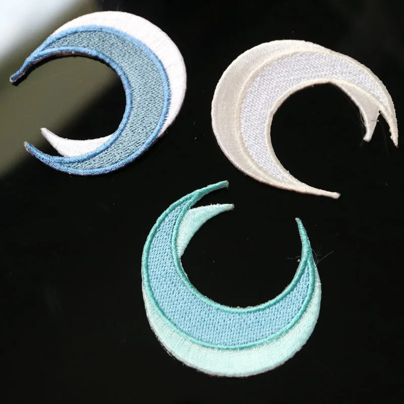 1pc embroidery moon patches for clothing Embroidered embroidered patch for clothes Sewing applique parches