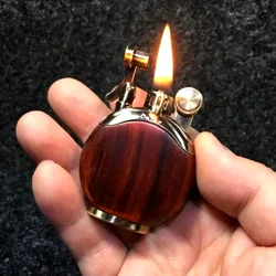 Retro Gasoline Oil Flint Wood Cigarette Lighters Petrol Trenches Cigar Manual Kerosene Lighter Gasoline Fire Collect Gadget Gift