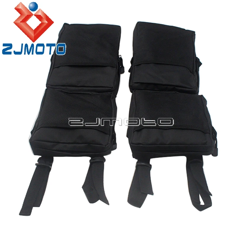 1 Pair Black Universal ATV UTV Fender Storage Bags Tank Saddle Bag Waterproof-Cargo Storage Pack Hunting Bags For Polaris Can-am