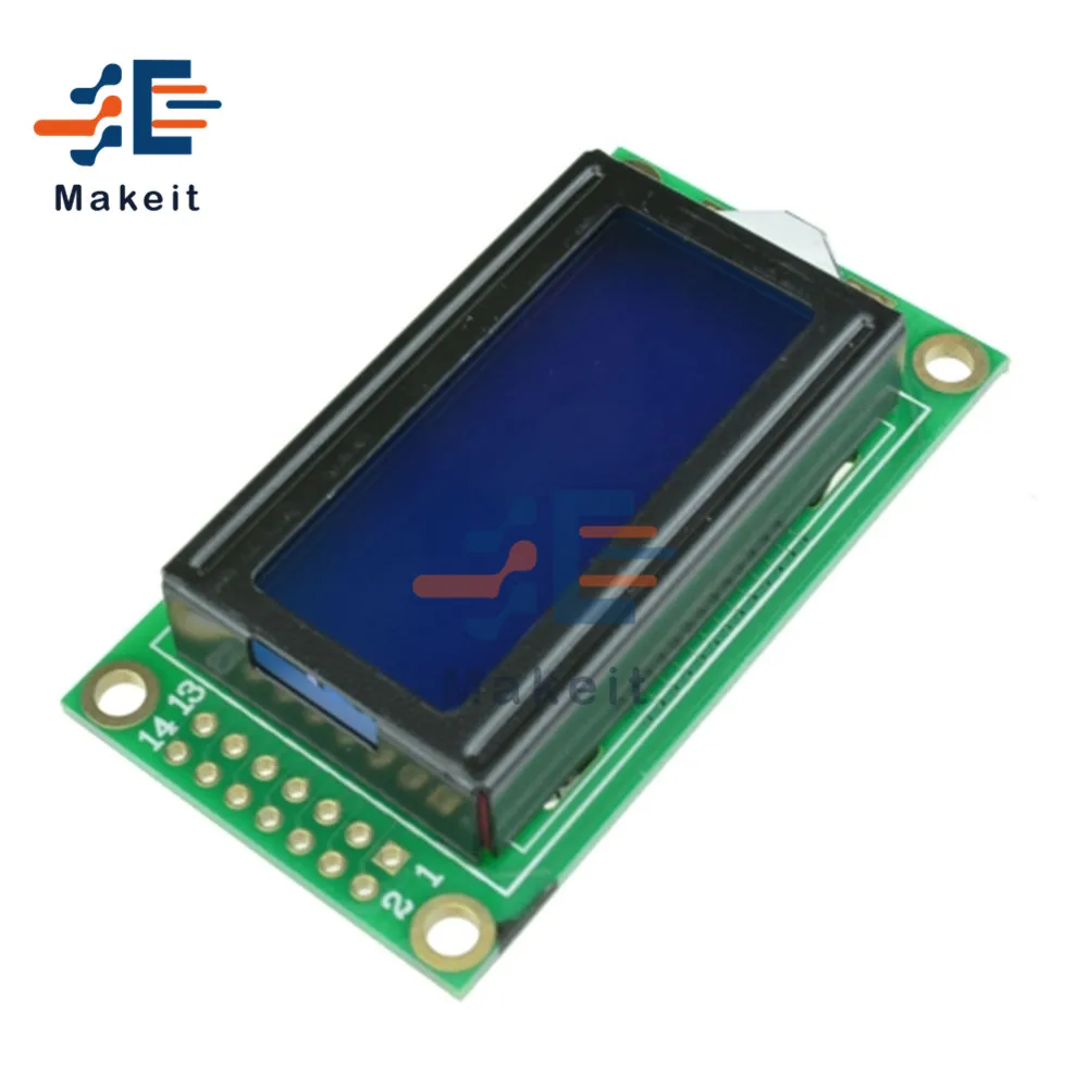 Module d'affichage LCD 5V 0802, rétro-éclairage jaune bleu HD LED, panneau d'affichage OLED, 8x2 caractères TFT, Module LCD pour Arduino