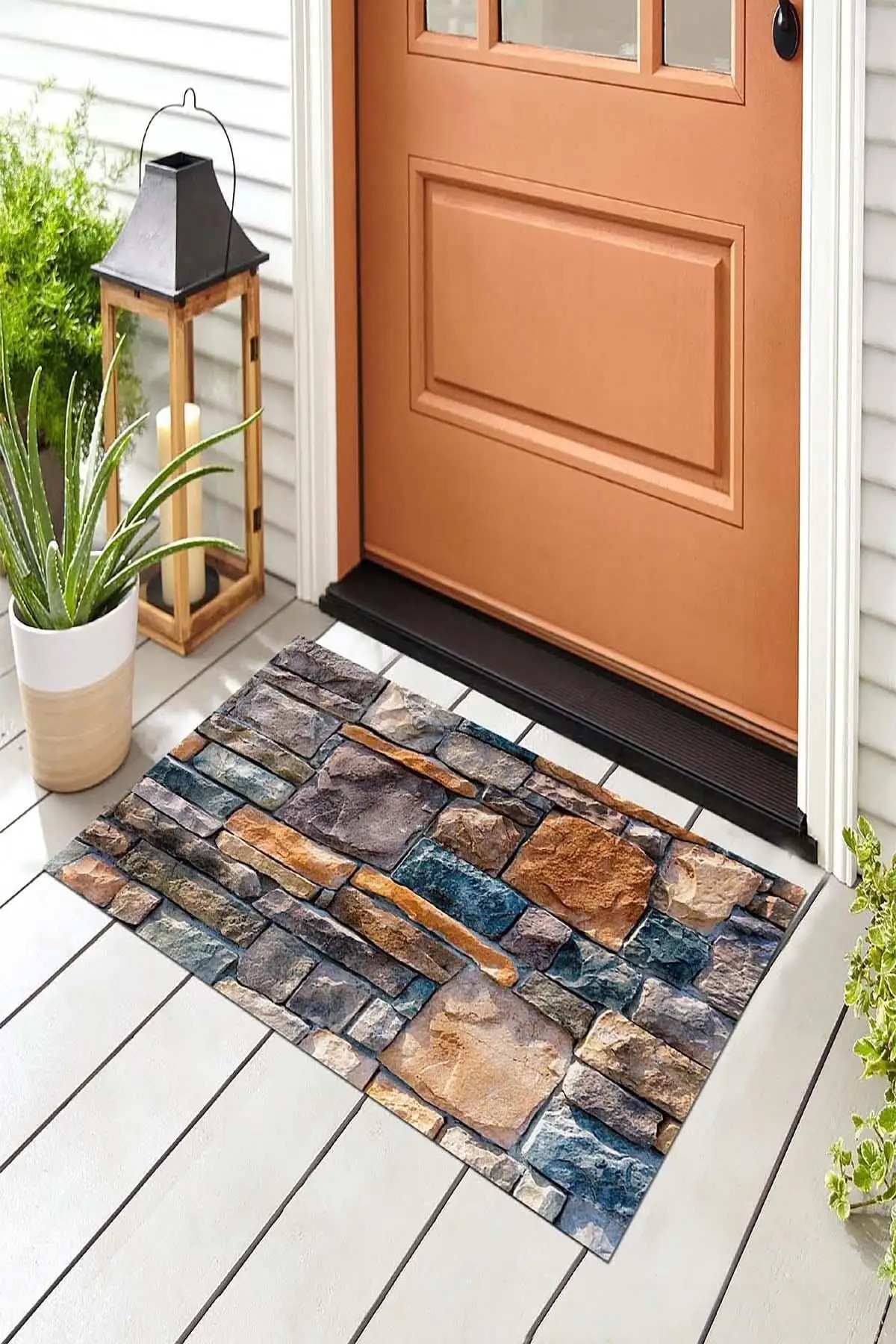 Stone Wall Decorative Door Mat