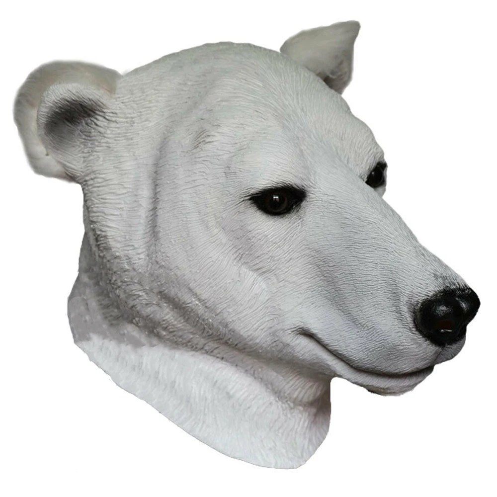 Realistic Animal Polar Bear Latex Mask Grizzly Bear Costume Party Carnival Mask