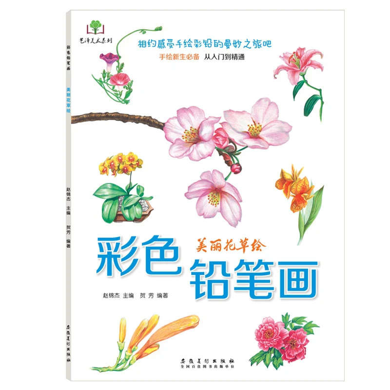 Color Pencil Flowers, Food, Fruit, Animal Coloring Book Zero Based Learning Painting Books Art Sketch Drawing Tutorial Book