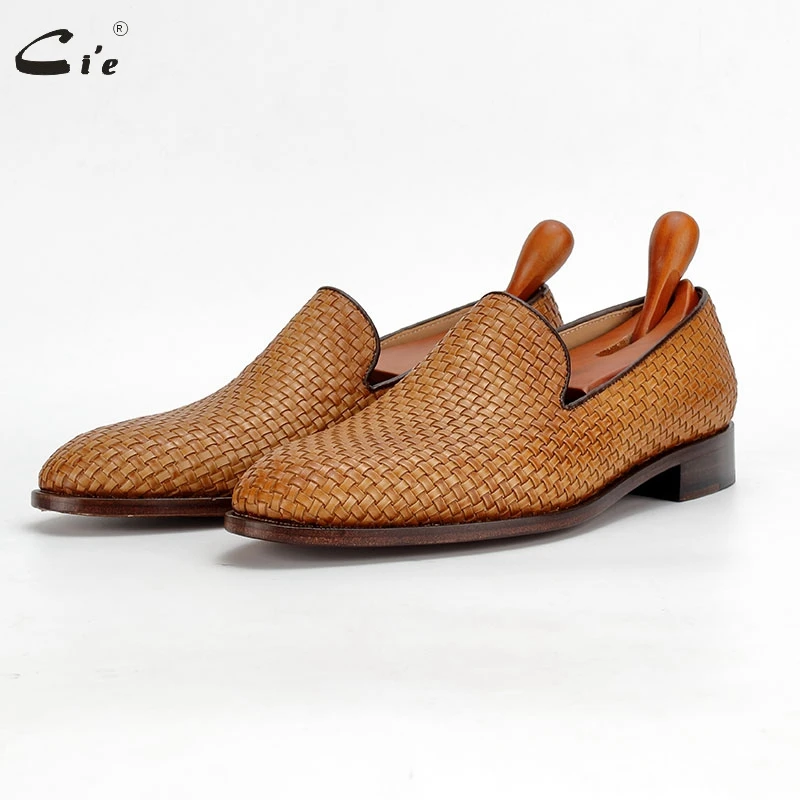 cie handmade loafer woven knitted leather sole shoes for men social shoe male classic shoes men elegant mens fashion loafer 212