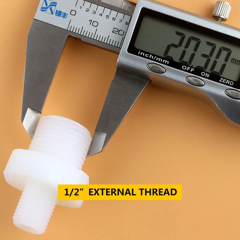 1/4 ''オス1/2 "外部ねじプラスチックナイロン直径変更12.5から20ストレート水族館ro水フィルター