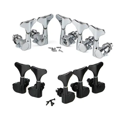 Imagen 2 del producto FLEOR Juego de 5 clavijas para máquina de bajo, clavijas de afinación, llaves 2L3R / 2R3L para bajo eléctrico de 5 cuerdas