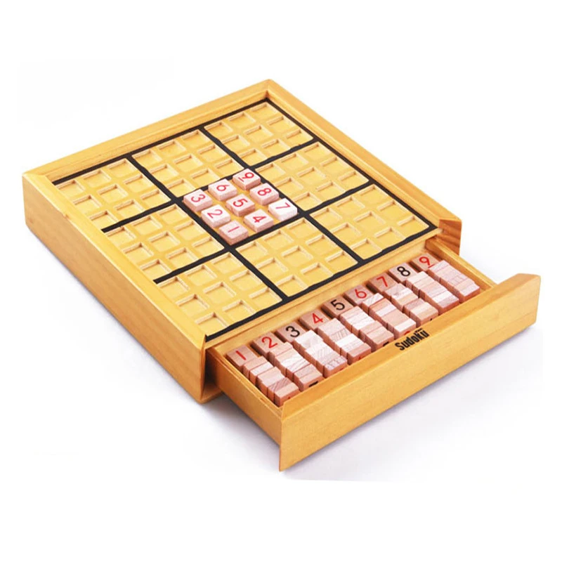 

Children Wooden Sudoku Puzzles Chess International Checkers Folding Board Game Toy Learning Education Toy Gift Kids 6Y+