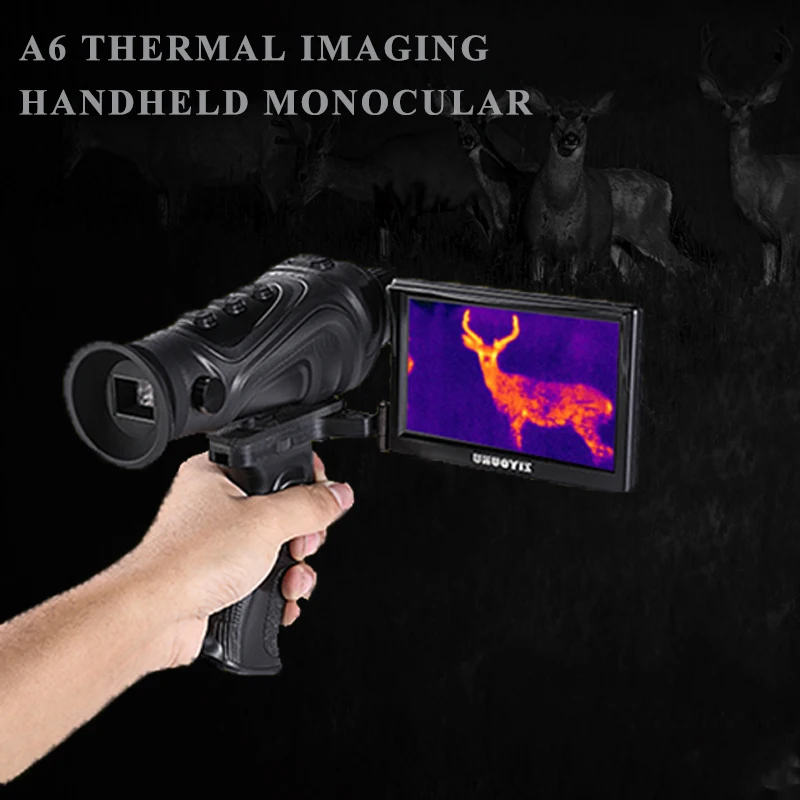 A6 Thermal Monocular Scope Night Vision IR Thermographic Camera 4 Color Palette Imaging Mode 384x288 Thermal Imager for Hunting