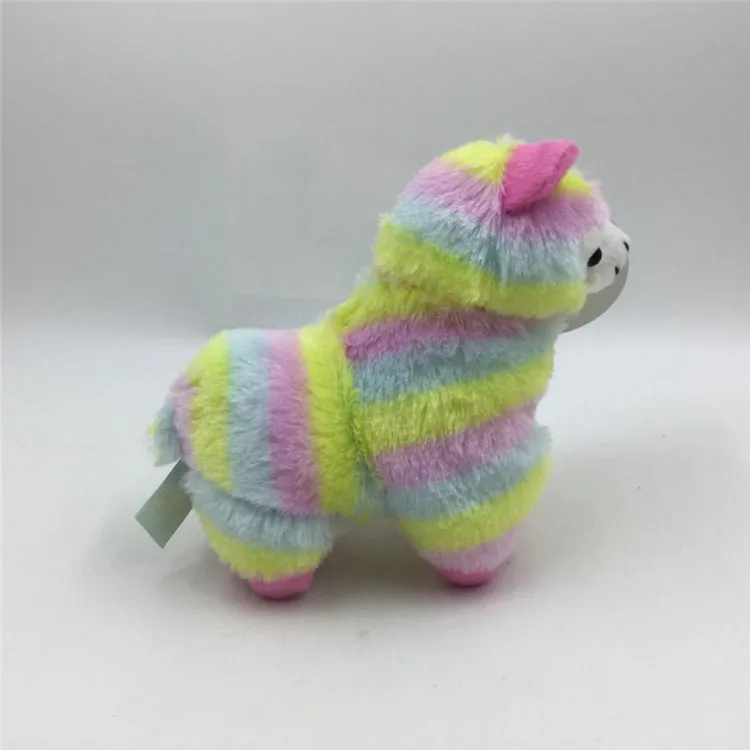 Real Life Rainbow Alpaca Plush Toys Stuffed Animal Toy Soft Lifelike Dolls Kids Christmas Toys