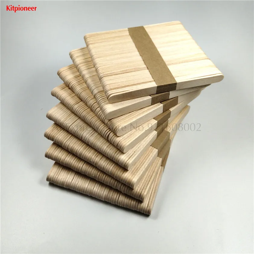 400 peças de Gelo Pop Picolé Varas Acessórios Varas de Madeira de Bétula Ice-lolly Vara Comprimento 114 milímetros Lotes 8 50 pçs/lote