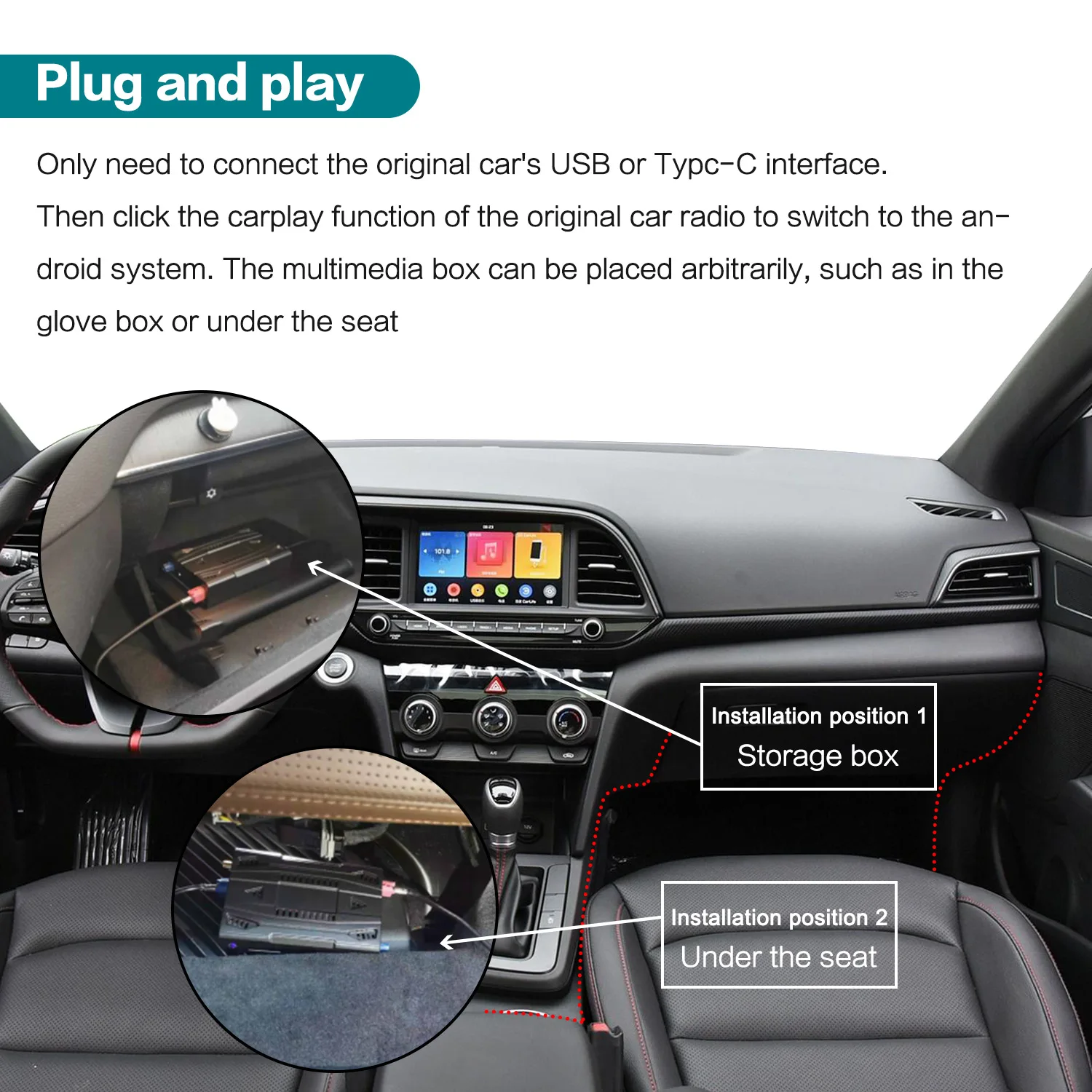 128GB Carplay Ai Box Car Radio Upgrade Android Auto For Audi Q2 2017 2018 2019 2020 Stereo Smart Multimedia Player WIfi