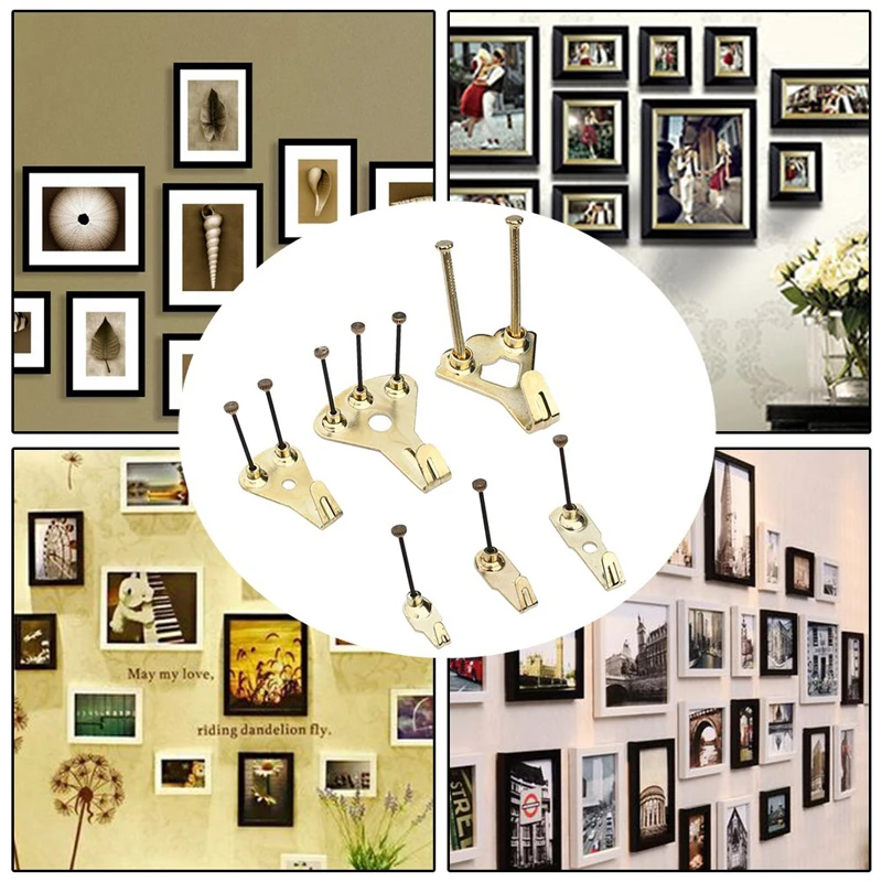 

Professional Image Hanging Hooks Pictures Photo 130pieces Frame Hooks Heavy Image Hanger Kit Supports 10-100 Lbs