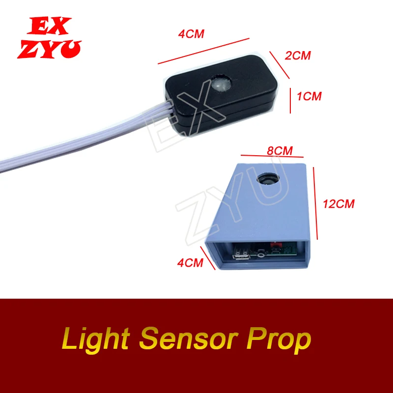 Light Sensor Prop sequence version shooting the sensors in correct sequence to unlock chamber room escape props