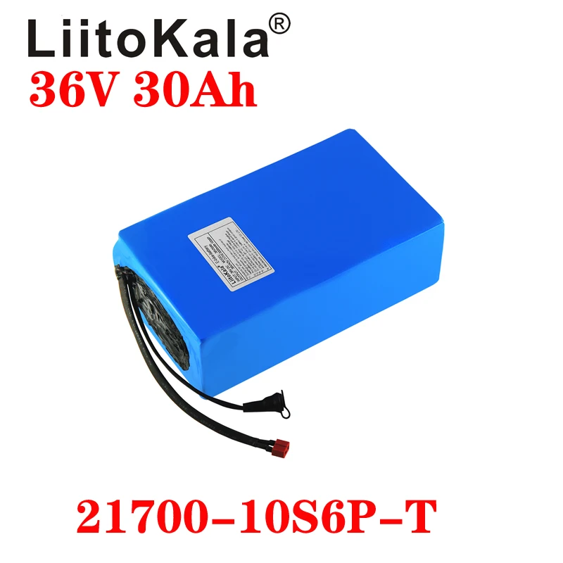 Imagem -02 - Liitokala-bateria de Lítio para Bicicleta Elétrica e Scooter Bateria Ebike 36v 20a Bms 30ah 21700 10s6p