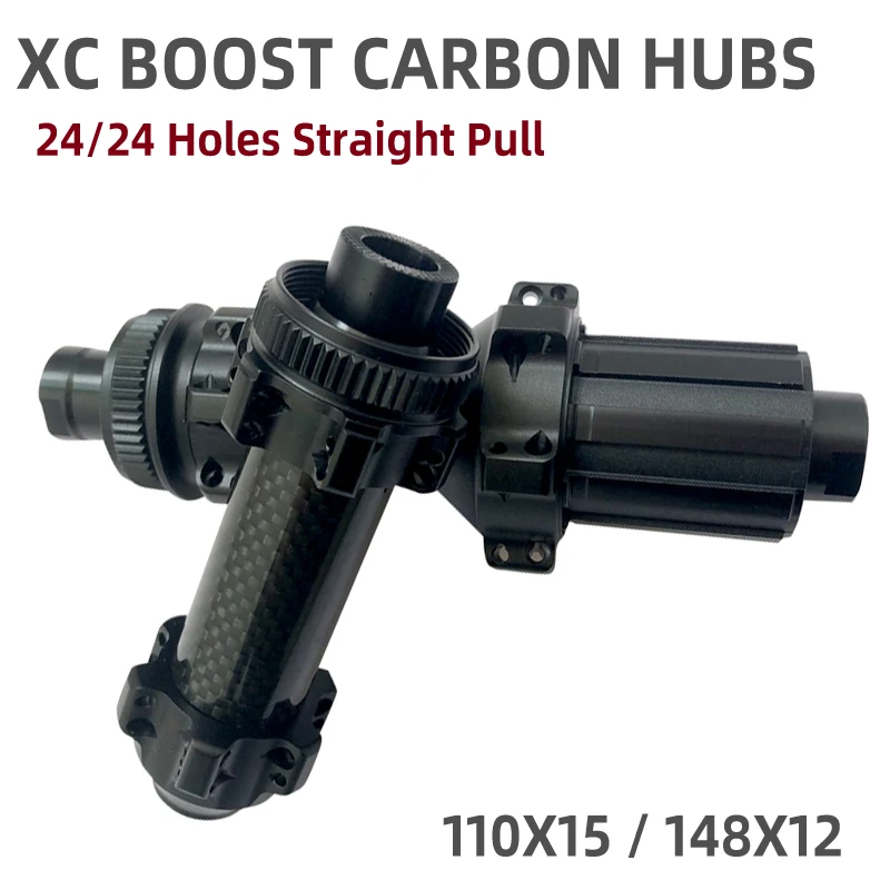 

XC Boost 24 Holes Bicycle Carbon Hub MTB Hubs 4 Sealed Bearings Axle 110/148 Mountain Bike Disc Brake Hub Shimanoo 11 Speed