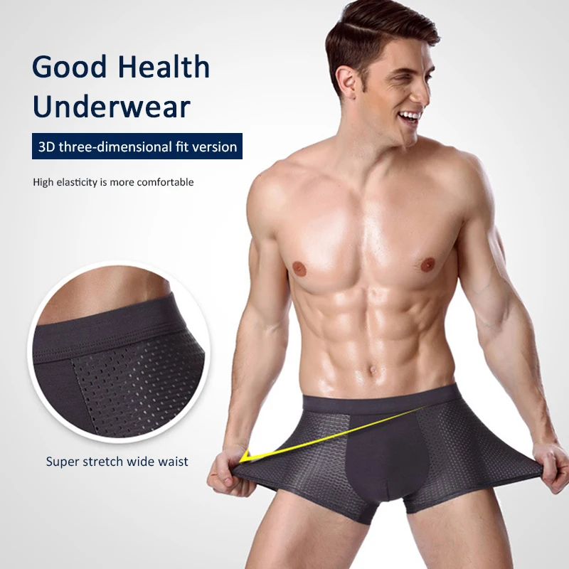 L-3XL Men\'s Panties Breathable Mesh Modal Flexible Superelastic Boxer Soft Summer Men Underpants Large Size Male Underwear